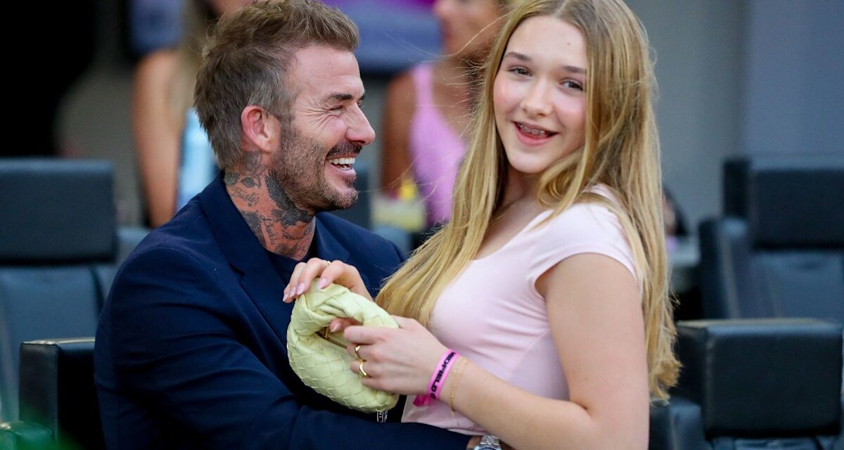 Voir l&rsquo;incroyable cadeau Harper Beckham a donné à papa David