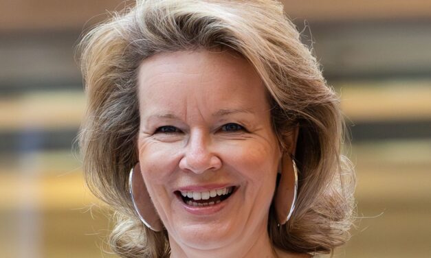 La reine Mathilde a l&rsquo;air si glamour dans la robe à paillettes de réduction de la taille et les talons d&rsquo;or