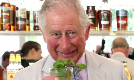 Bar en gin Fresco de King Charles illustré à Royal Home – et c&rsquo;est rose