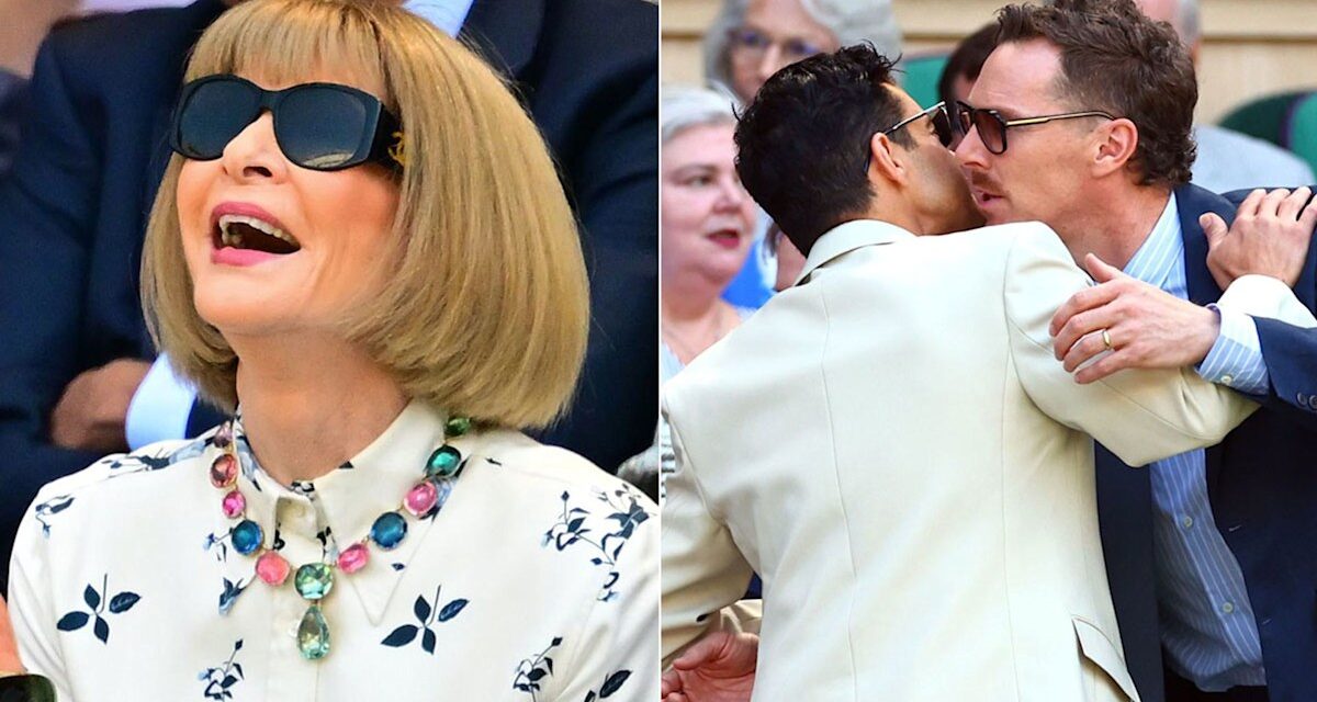 Anna Wintour, Rami Malek et Benedict Cumberbatch dirigent le pack étoilé le jour 12 de Wimbledon