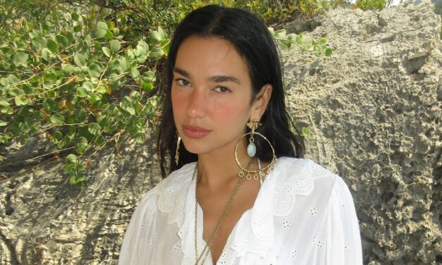 La robe d&rsquo;anniversaire perlée sans arrière de Dua Lipa est une déclaration de style marquante