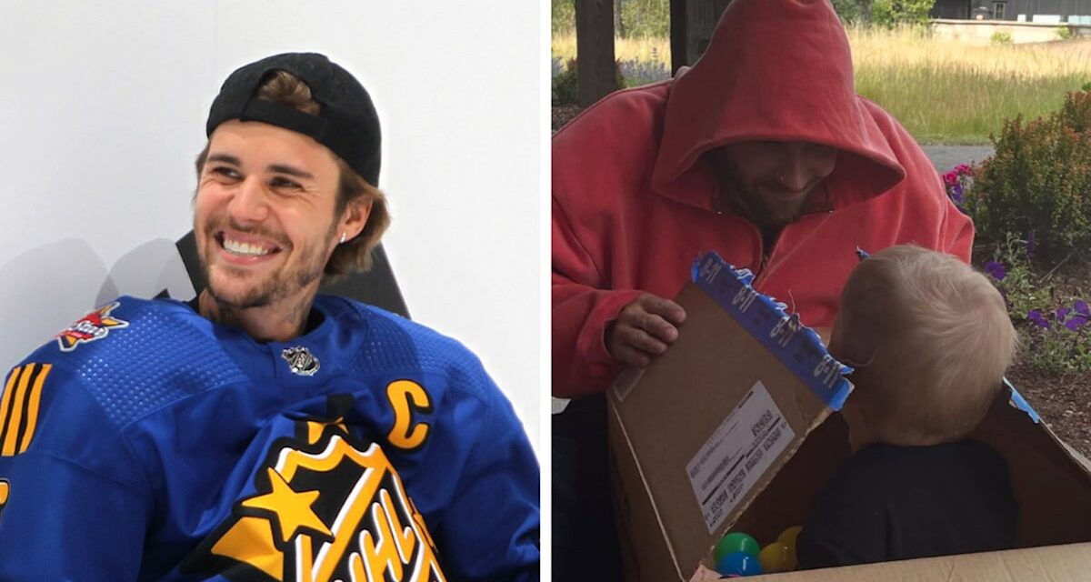 Jumeaux Justin Bieber avec son fils Jack Blues avant le major majeur