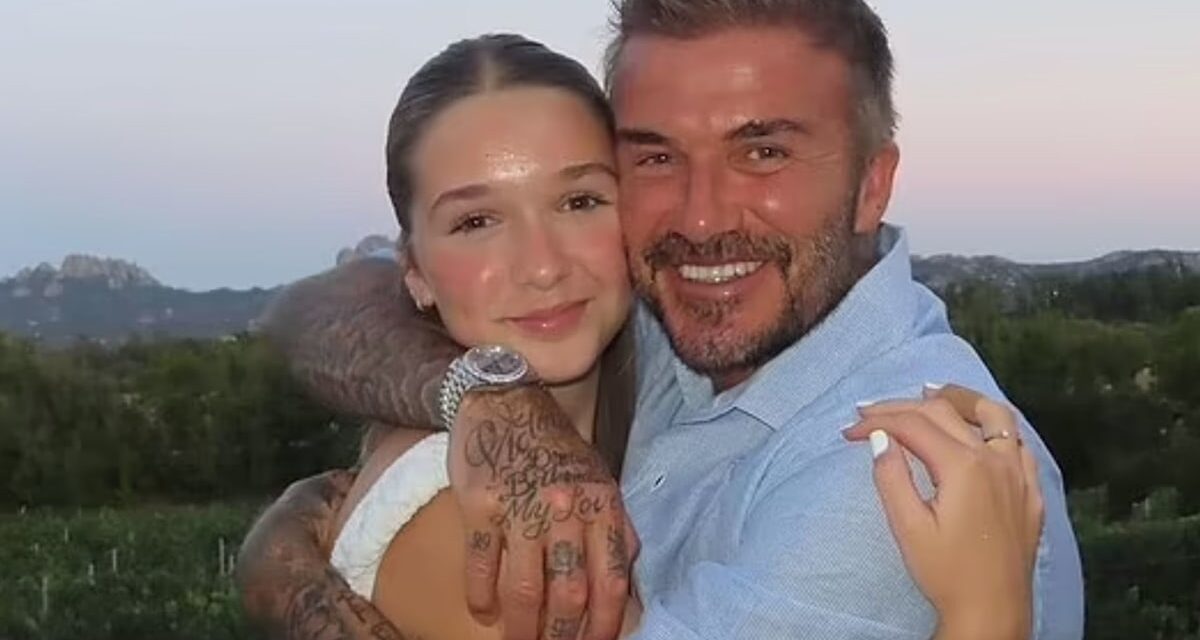Le geste «  embarrassant  » de David Beckham pour Harper à l&rsquo;école