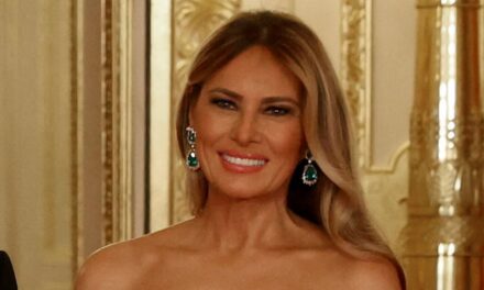 Melania Trump fait une déclaration dans une robe de choc de couleur inhabituelle pour le banquet d&rsquo;État