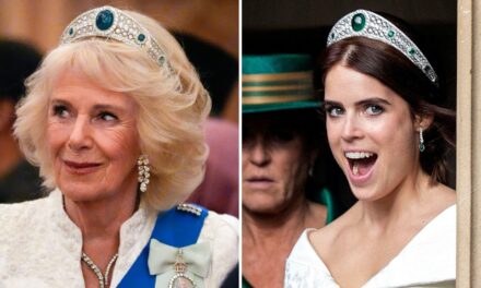 Le faux pas de la reine Camilla avec le diadème de mariée de 10 millions de livres sterling de la princesse Eugénie filmé