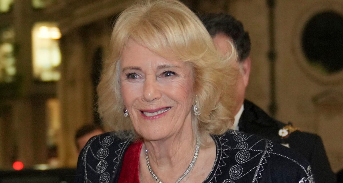 La reine Camilla vient de porter la robe en velours du roi Charles, âgée de 27 ans – et personne ne l&rsquo;a remarqué