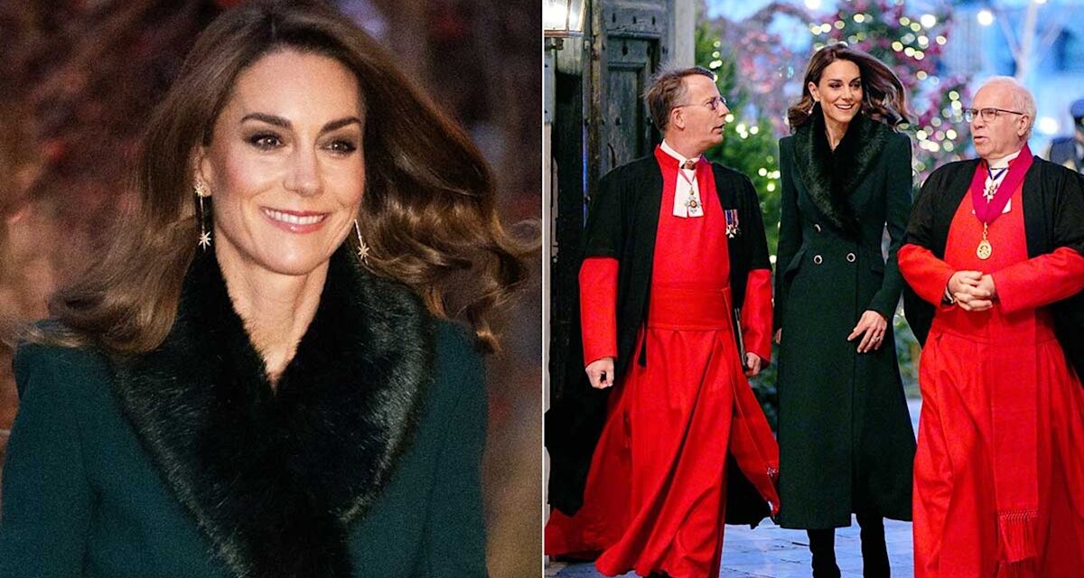 Kate Middleton est radieuse alors qu&rsquo;elle dirige les arrivées de stars au concert annuel de chants de Noël Together at Christmas – meilleures photos