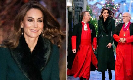Kate Middleton est radieuse alors qu&rsquo;elle dirige les arrivées de stars au concert annuel de chants de Noël Together at Christmas – meilleures photos