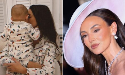 Palma, la petite fille de Michelle Keegan, est un ange vêtue d&rsquo;une robe de soirée en velours pour son premier Noël