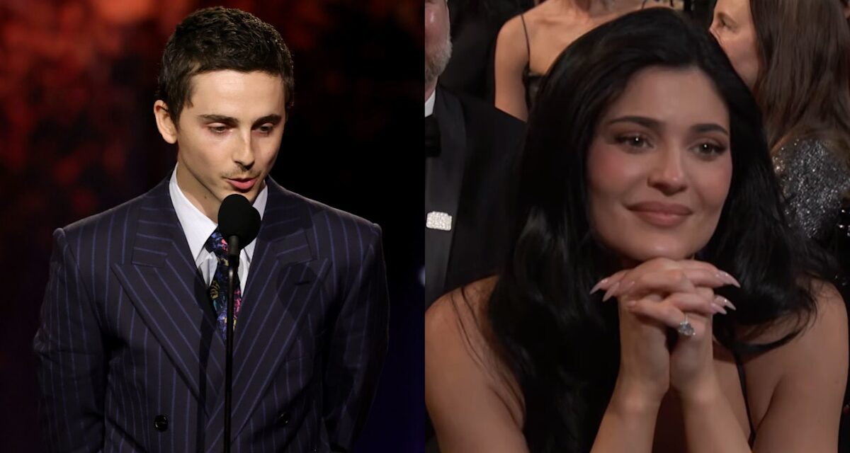Timothée Chalamet crie « amour » à Kylie Jenner dans son discours Critics Choice – regardez