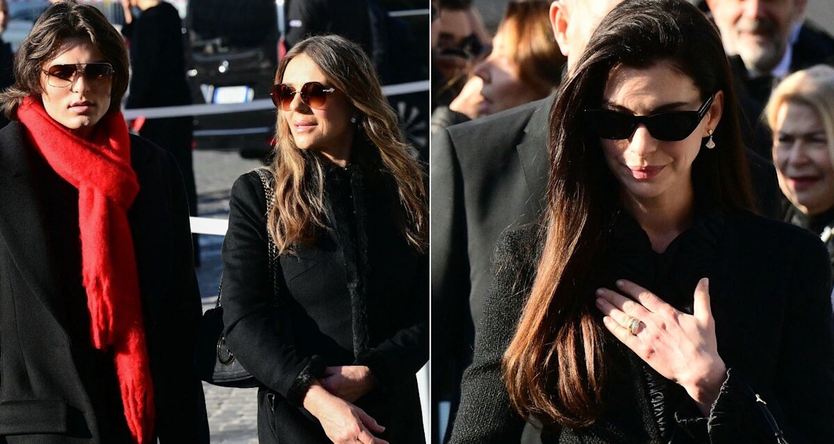 Elizabeth Hurley, Anne Hathaway et Anna Wintour sont en tête des arrivées aux funérailles de Valentino Garavani à Rome