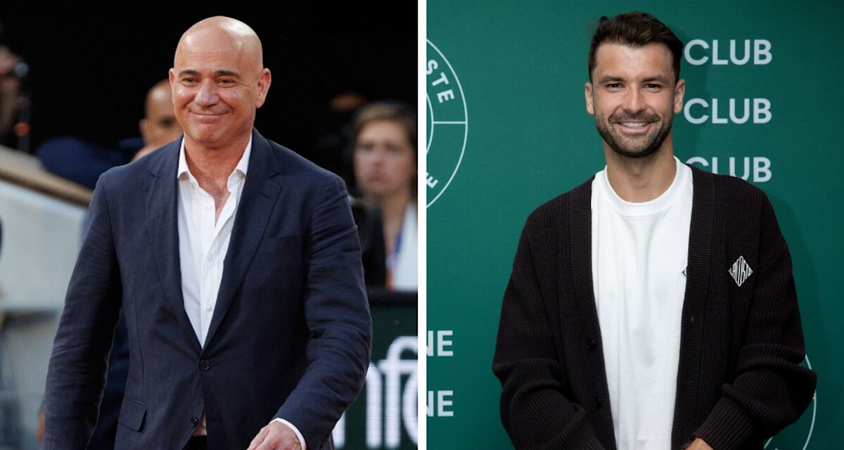 Andre Agassi est incroyable sur des photos torse nu d&rsquo;hier et d&rsquo;aujourd&rsquo;hui avec son compatriote Grigor Dimitrov