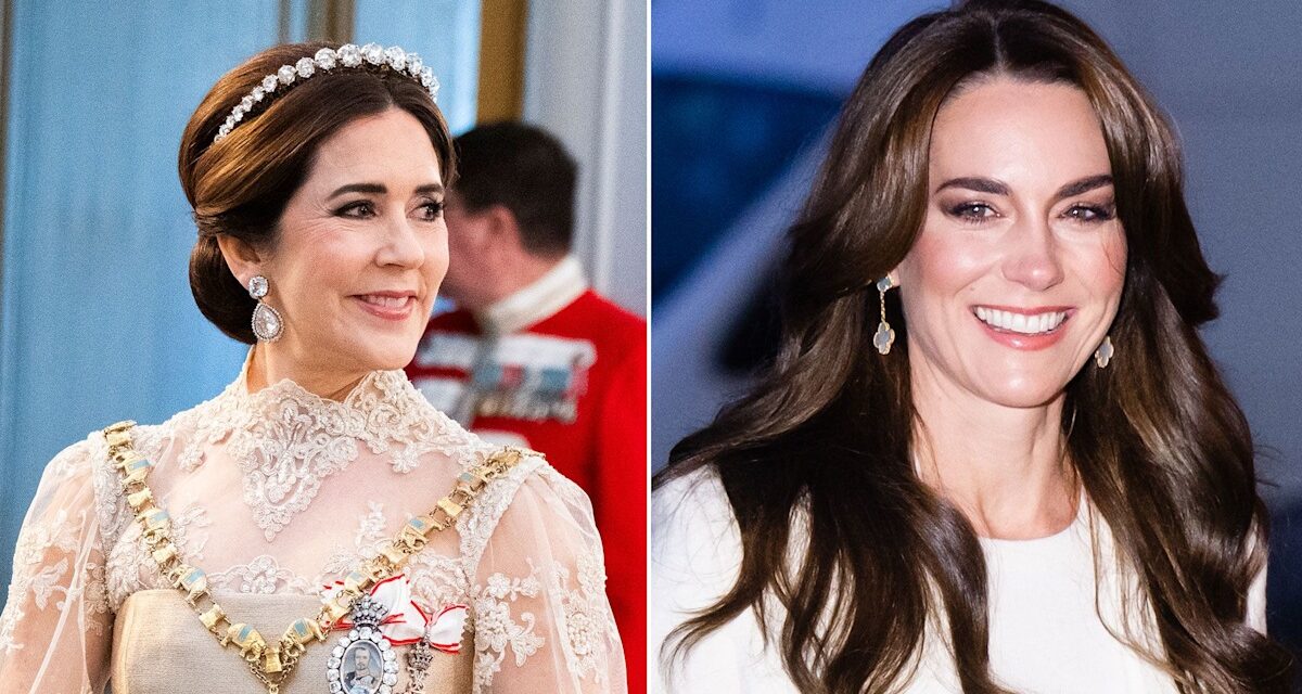 La reine Mary copie Kate Middleton dans une robe de bal en dentelle transparente – et personne ne l&rsquo;a remarqué
