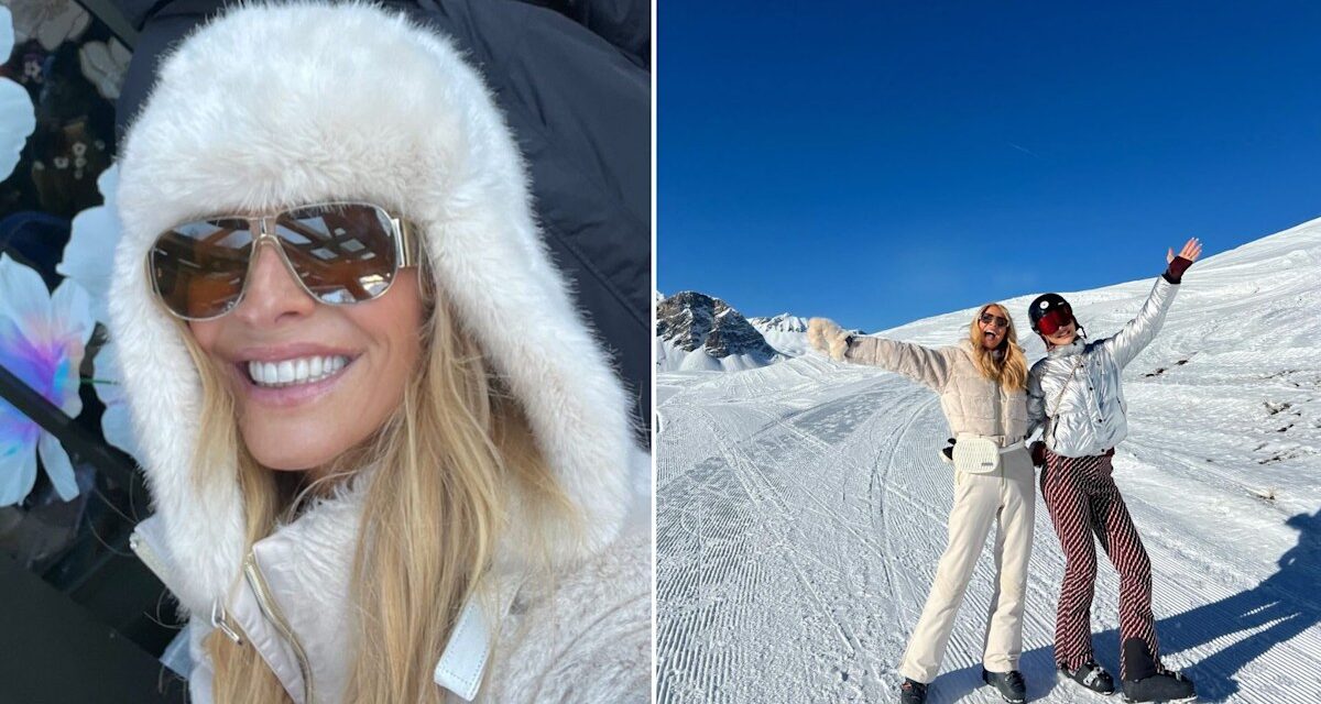 Tess Daly et son imposante fille Phoebe, 21 ans, sont les lapins de ski ultimes lors d&rsquo;une escapade hivernale en famille