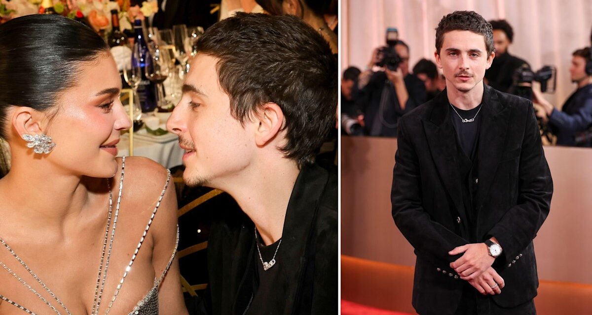 Golden Globes : Kylie Jenner et Timothée Chalamet sont les jumeaux Cartier dans des bijoux d&rsquo;une valeur de 121 000 $