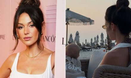 Palma, la petite fille de Michelle Keegan, vue en train de ramper pour la première fois lors de vacances en famille ensoleillées