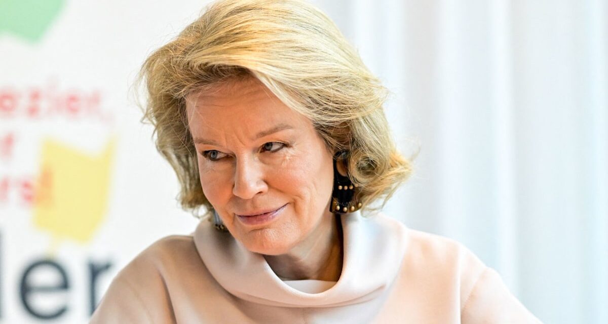 La reine Mathilde de Belgique est une reine du disco des années 70 en pantalon large scintillant