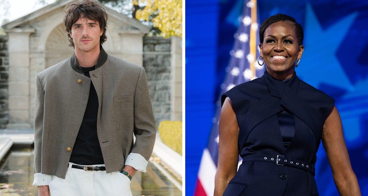 Jacob Elordi emprunte la veste Chanel de Michelle Obama et trouve une muse improbable en l&rsquo;ancienne Première Dame
