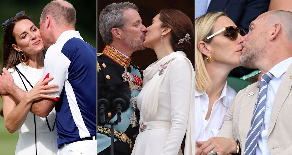 10 fois où la famille royale s&rsquo;est embrassée en public : Kate Middleton, Meghan Markle, le prince Harry et plus