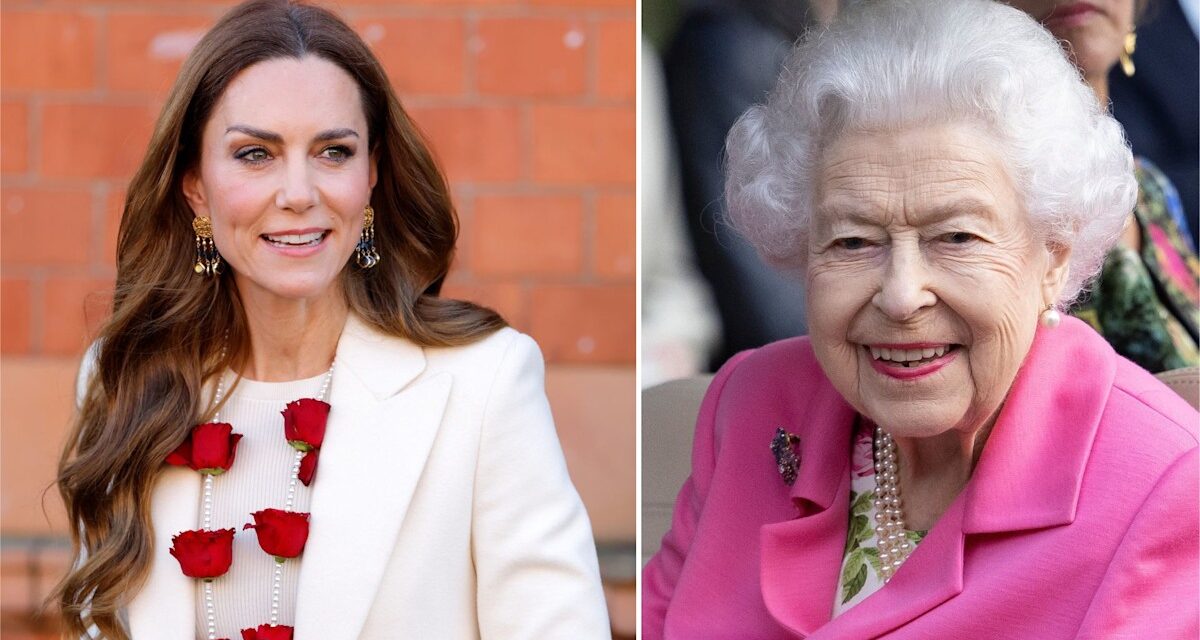 Kate Middleton copie la couronne de fleurs de la reine Elizabeth des années 80 sur une photo découverte