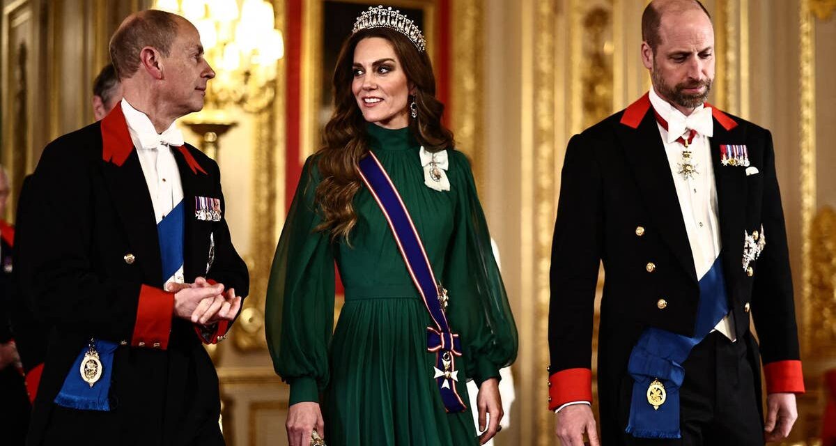 Le prince William et la princesse Kate éblouissent lors du banquet d&rsquo;État alors que Kate présente son premier diadème de l&rsquo;année