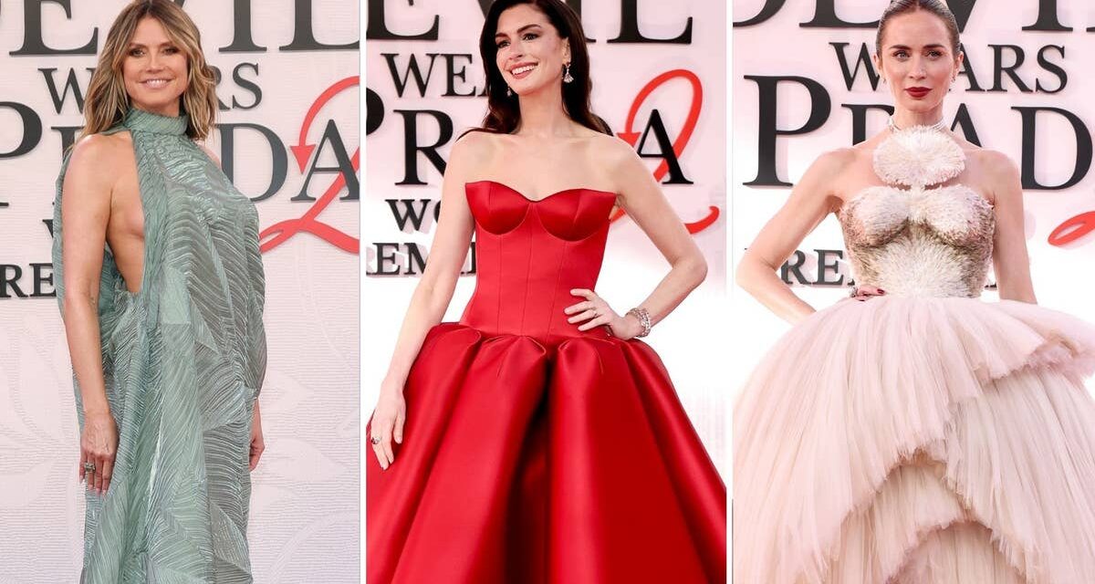 Anne Hathaway mène les mieux habillées aux côtés de Heidi Klum à la première de Devil Wears Prada 2 à New York