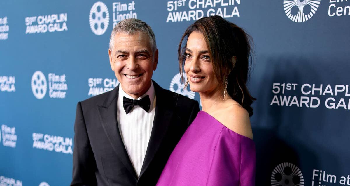 George et Amal Clooney profitent d&rsquo;une rare soirée en amoureux sur le tapis rouge, loin des jumeaux