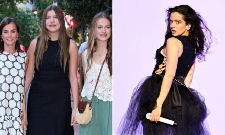 La reine Letizia sort secrètement avec ses filles sosies, la princesse Leonor et l&rsquo;infante Sofia, pour le concert de Rosalia