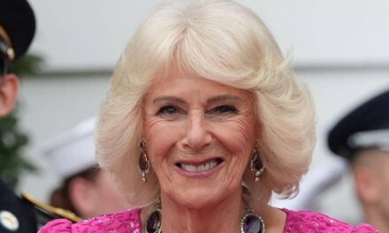 La reine Camilla est éblouissante dans sa robe de banquet rose Barbie et le collier de la reine Elizabeth – mais ne porte pas de diadème