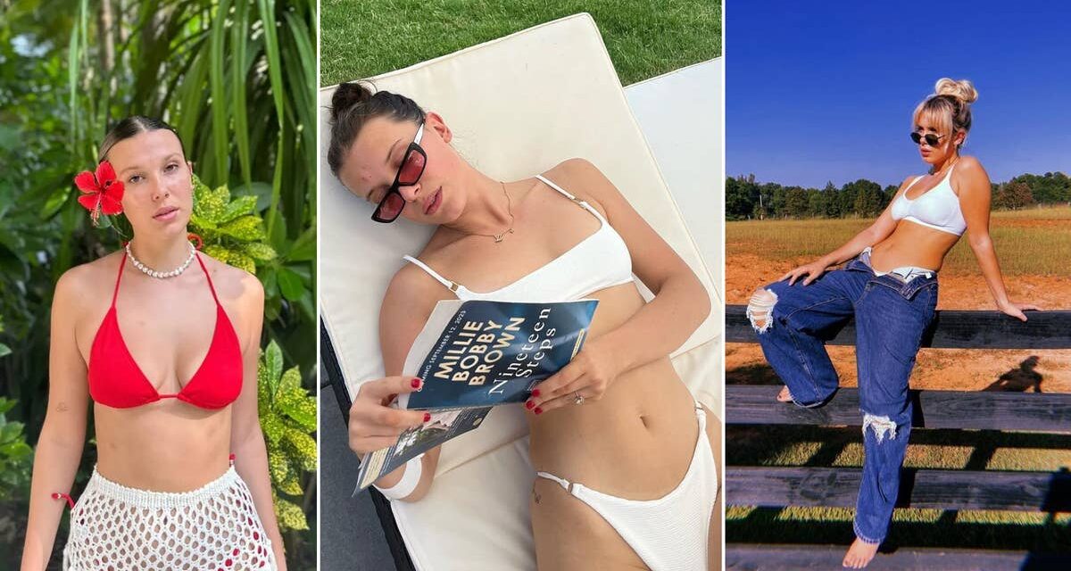 Millie Bobby Brown, 22 ans, est la maman cool par excellence dans la collection de bikinis à cordes exotiques