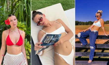 Millie Bobby Brown, 22 ans, est la maman cool par excellence dans la collection de bikinis à cordes exotiques