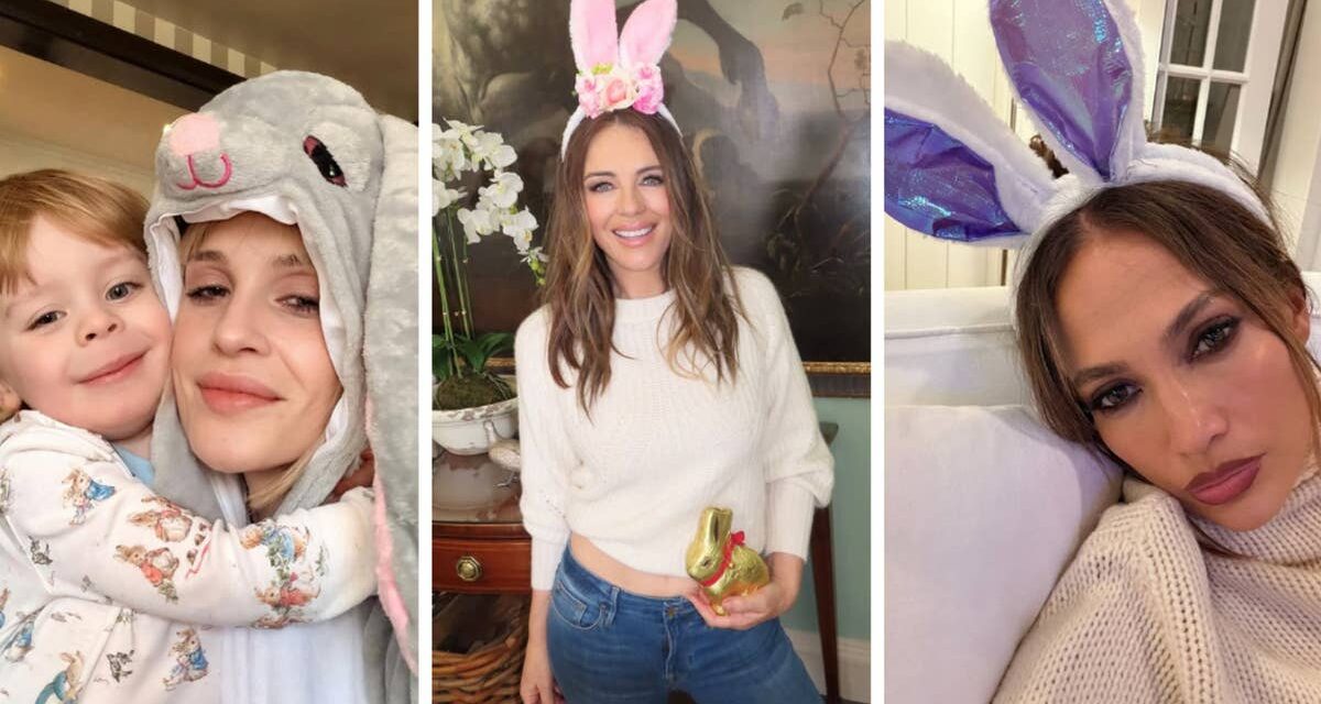 Jennifer Lopez, Kelly Osbourne et Elizabeth Hurley mènent les stars célébrant Pâques