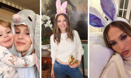 Jennifer Lopez, Kelly Osbourne et Elizabeth Hurley mènent les stars célébrant Pâques