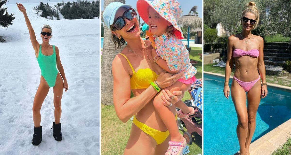 Les incroyables photos de bikini de Vogue Williams à 40 ans alors qu&rsquo;elle confirme le bébé numéro 4